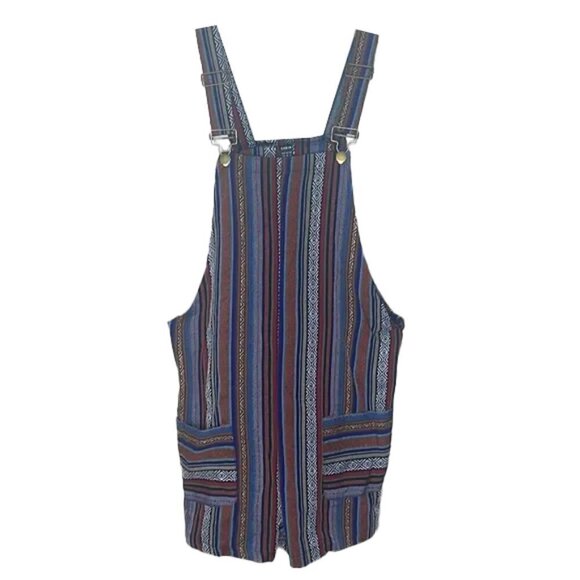 ❤️ SHEIN VCAY Patch Pocket Geo Overall Shorts Without Tank Overalls Size M - Picture 6 of 9